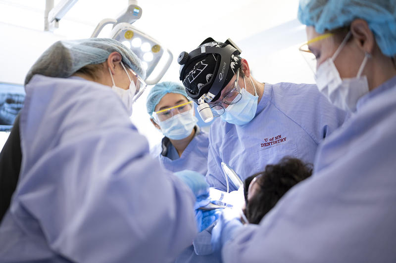 Oral and Maxillofacial Surgery residents work in a team setting