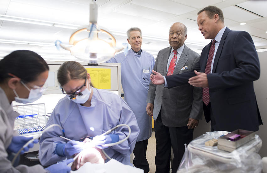 Dr. Louis Sullivan visits the School of Dentistry